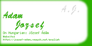 adam jozsef business card